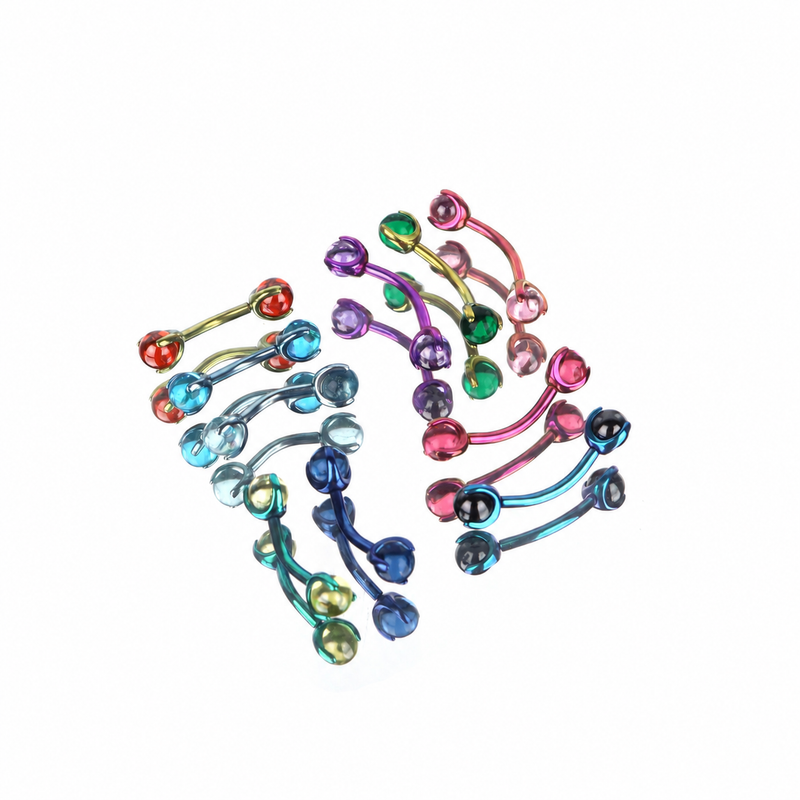 Curved barbell piercing jewelry styles