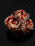 Handmade 35mm Bound Flesh D6 Dice - Chained Gory Meat Resin Artifact - Crux Jewelry product image 1