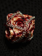 Handmade 35mm Bound Flesh D6 Dice - Chained Gory Meat Resin Artifact - Crux Jewelry product image 2