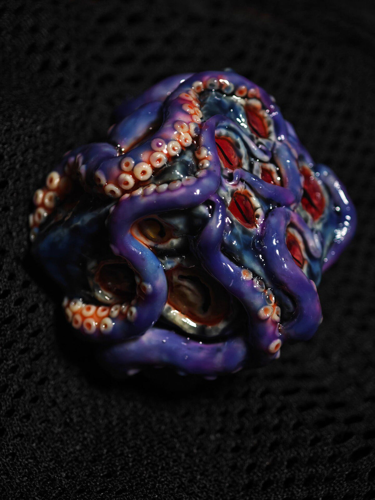 Handmade 35mm Eldritch Tentacle D6 Dice | Cthulhu Monster Eye Resin Die | Lovecraftian... - Crux Jewelry product image 3