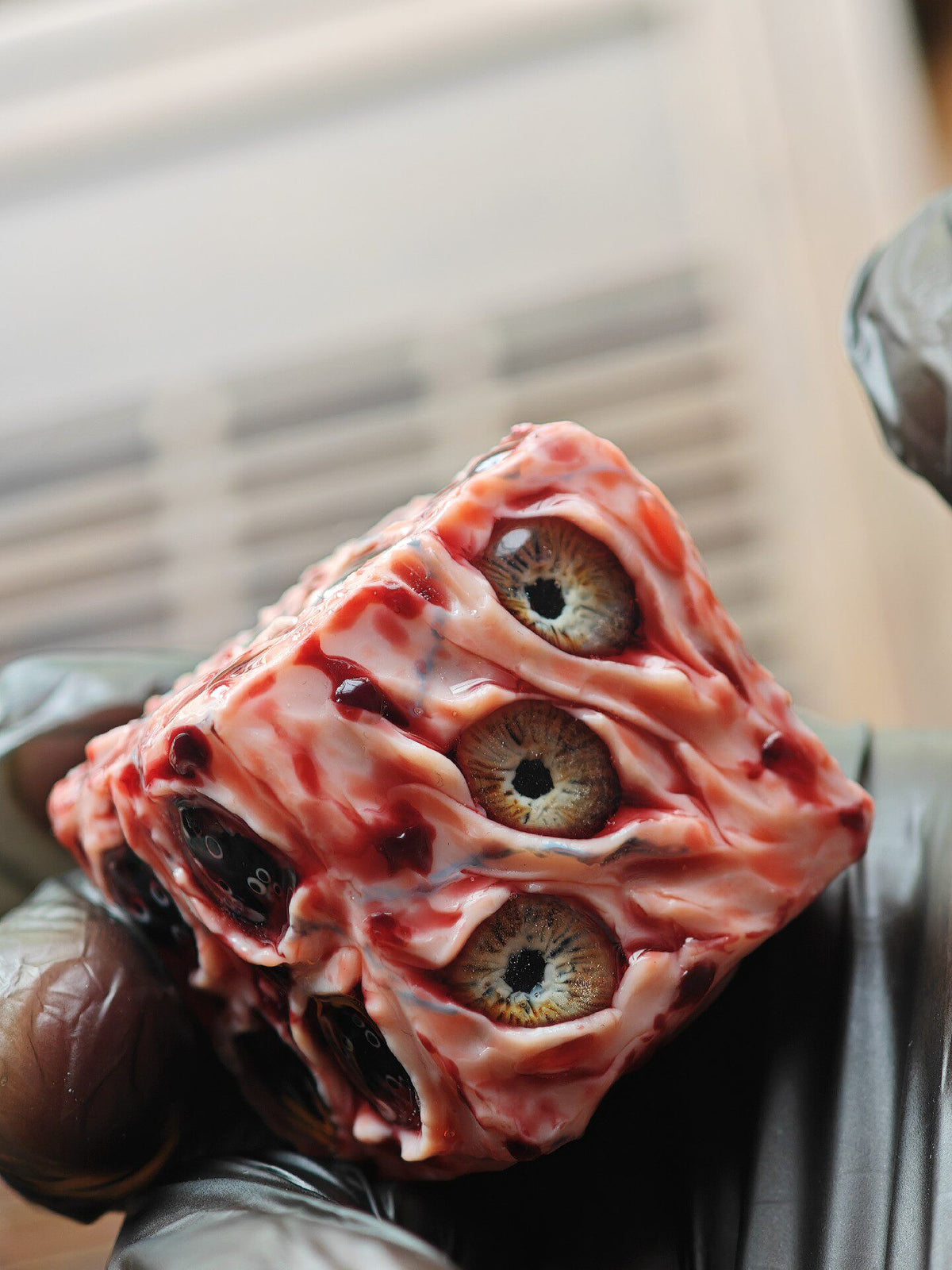 Handmade 30mm Bloody Eyeball D6 Dice | Horror Flesh & Blood Curio | RPG Oddity Collection - Crux Jewelry product image 5