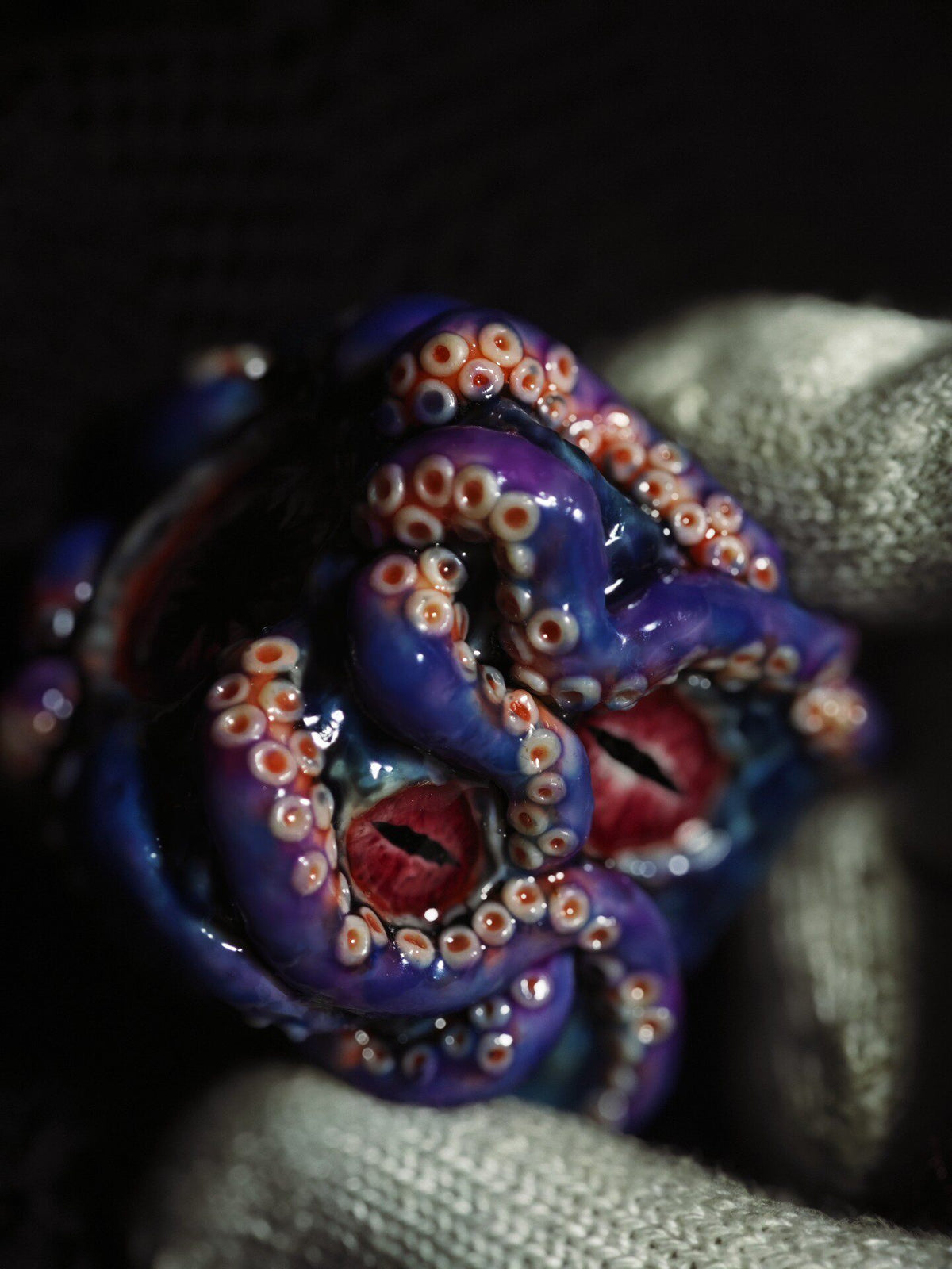 Handmade 35mm Eldritch Tentacle D6 Dice | Cthulhu Monster Eye Resin Die | Lovecraftian... - Crux Jewelry product image 6
