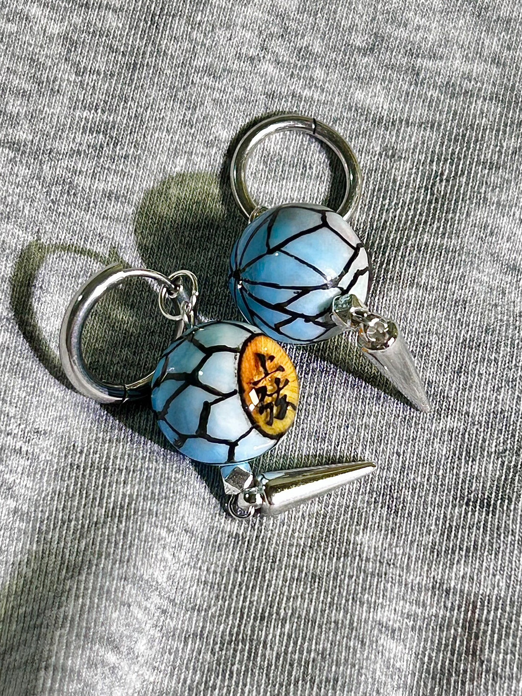 Destructive Death❄️ | Upper Rank Three Akaza Eyeball Earrings - Crux Jewelry product image 2