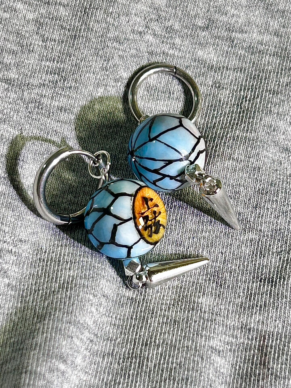 Destructive Death❄️ | Upper Rank Three Akaza Eyeball Earrings - Crux Jewelry product image 2