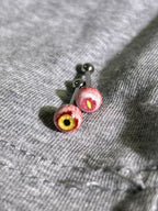 Awakening of the Feral Beast | Titanium Reptile Dragon Eyeball Stud - Crux Jewelry product image 1