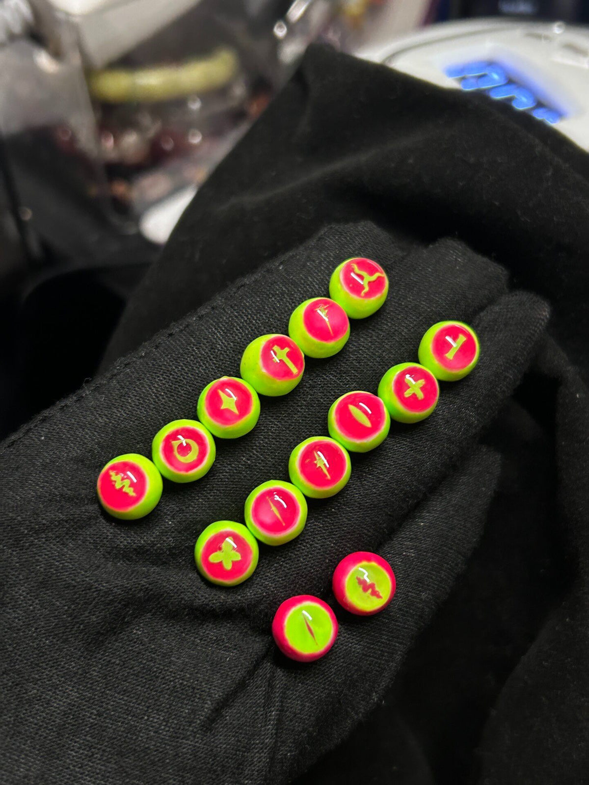 Curse of the Toxic Symbiote | Titanium Neon Cyber-Goth Eyeball Stud - Crux Jewelry product image 2