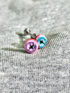 Handcrafted Titanium Star Pupil Eyeball Piercing | Cosmic Cross Eye Stud - Crux Jewelry product image 1