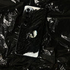 "Abyssal Watcher" Custom 3D Black Texture Phone Case | Choose Your Eye Style - Crux Jewelry product image 1