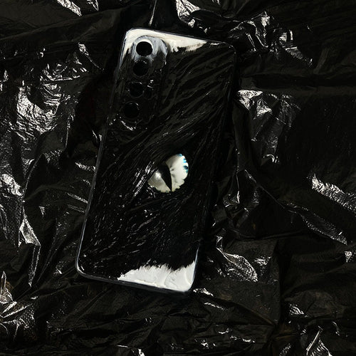 "Abyssal Watcher" Custom 3D Black Texture Phone Case | Choose Your Eye Style - Crux Jewelry product image 1