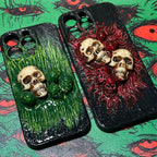 "Eternal Decay" 3D Realistic Skull Phone Case | Handmade Gothic Dripping Texture Art - Crux Jewelry product image 2