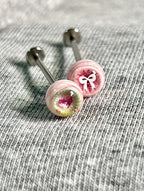 Handcrafted Titanium Dark Coquette Eyeball Piercing | Pastel Goth Labret Stud - Crux Jewelry product image 1