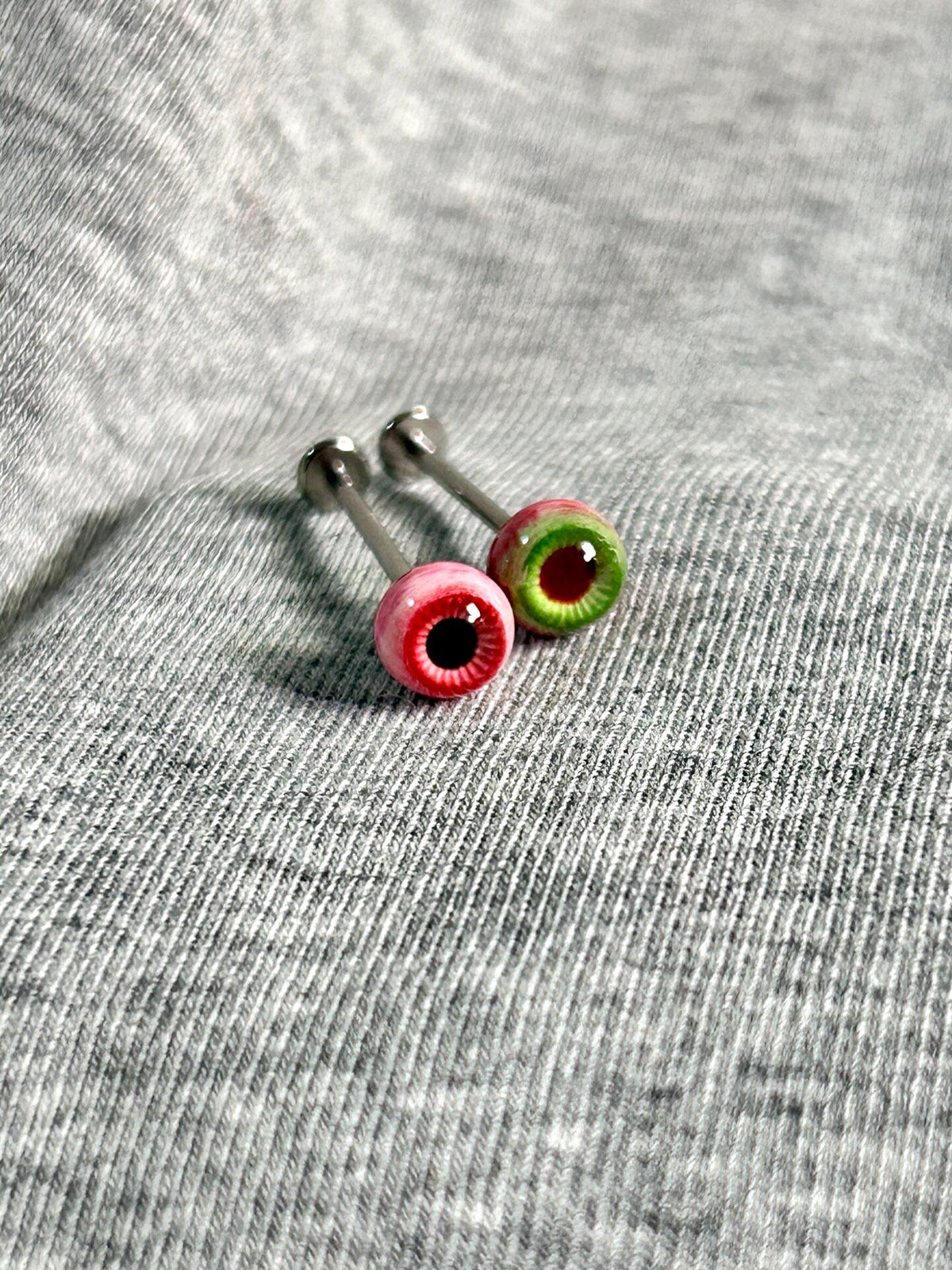 Handcrafted Titanium Monster Eyeball Piercing | Gothic Labret Stud - Crux Jewelry product image 1