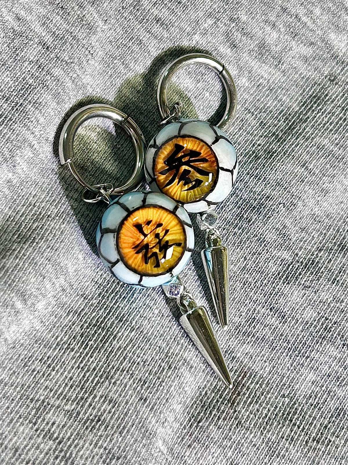 Destructive Death❄️ | Upper Rank Three Akaza Eyeball Earrings - Crux Jewelry product image 1