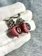 Sacred Torment | Heavy Chain Bloodshot Cross Eyeball Earrings - Crux Jewelry product image 2