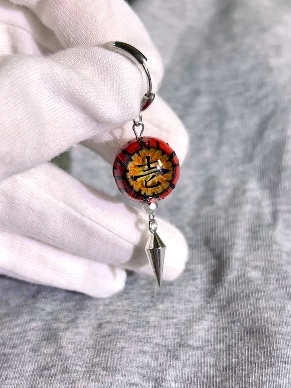 The Primordial Gaze | Upper Rank One Kokushibo Eyeball Earrings - Crux Jewelry product image 2
