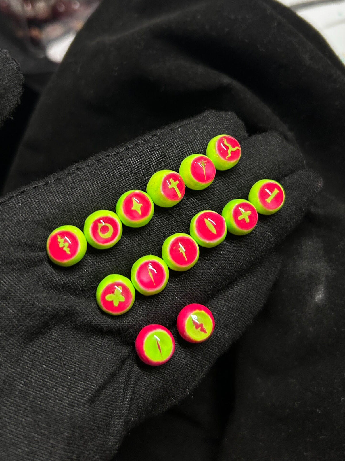 Curse of the Toxic Symbiote | Titanium Neon Cyber-Goth Eyeball Stud - Crux Jewelry product image 4