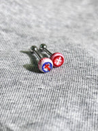 Tears of the Fallen Heretic | Titanium Holy Cross Eyeball Stud - Crux Jewelry product image 2