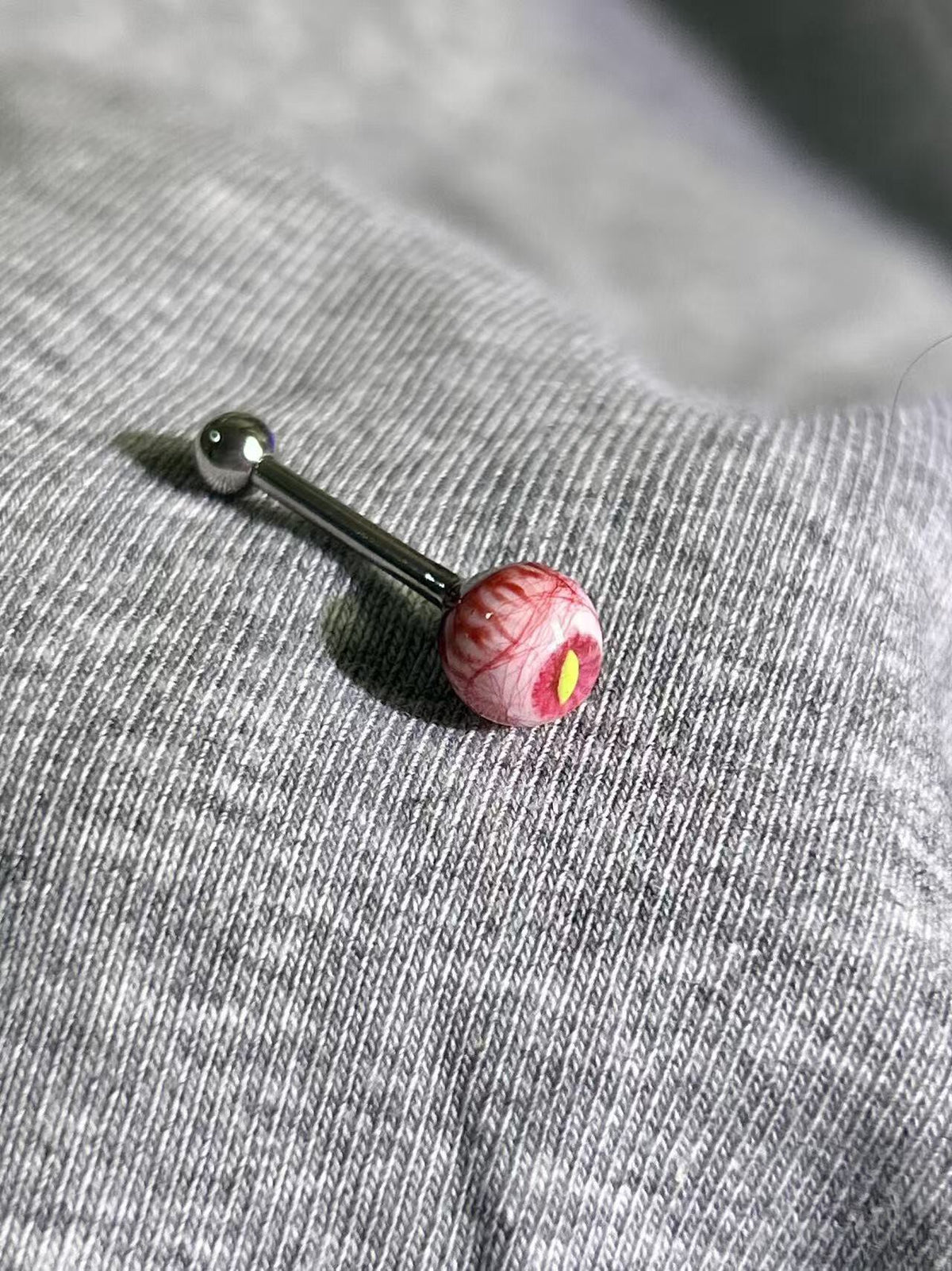 Awakening of the Feral Beast | Titanium Reptile Dragon Eyeball Stud - Crux Jewelry product image 2