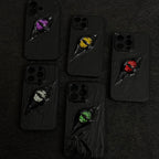 "Dark Awakening" Single Dragon Eye 3D Phone Case | Handmade Black Texture Demon Cover - Crux Jewelry product image 2