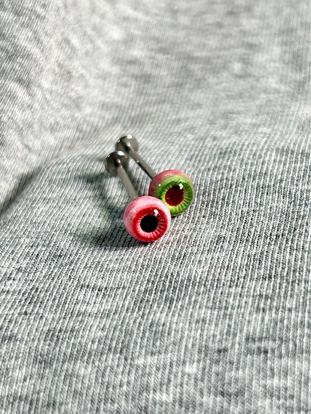 Handcrafted Titanium Monster Eyeball Piercing | Gothic Labret Stud - Crux Jewelry product image 2