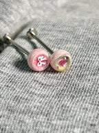 Handcrafted Titanium Dark Coquette Eyeball Piercing | Pastel Goth Labret Stud - Crux Jewelry product image 2
