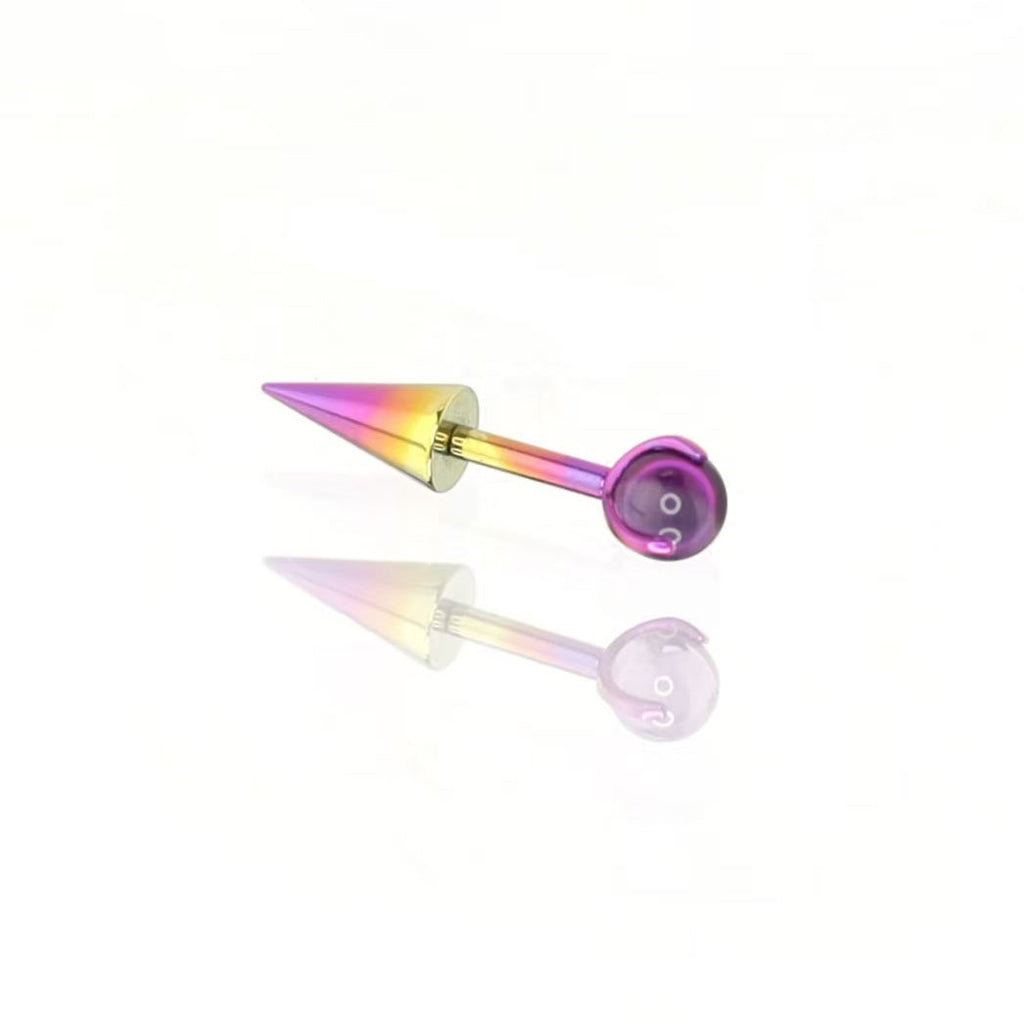 MLP Titanium Demon Ear Stud | Gothic Cartilage Piercing | Devil Wing Helix Earring - Crux Jewelry product image 4