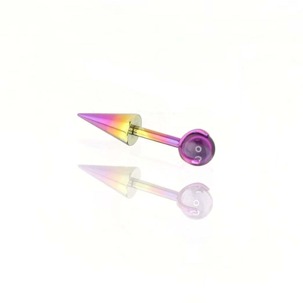 MLP Titanium Demon Ear Stud | Gothic Cartilage Piercing | Devil Wing Helix Earring - Crux Jewelry product image 4