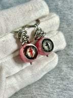 Sacred Torment | Heavy Chain Bloodshot Cross Eyeball Earrings - Crux Jewelry product image 3