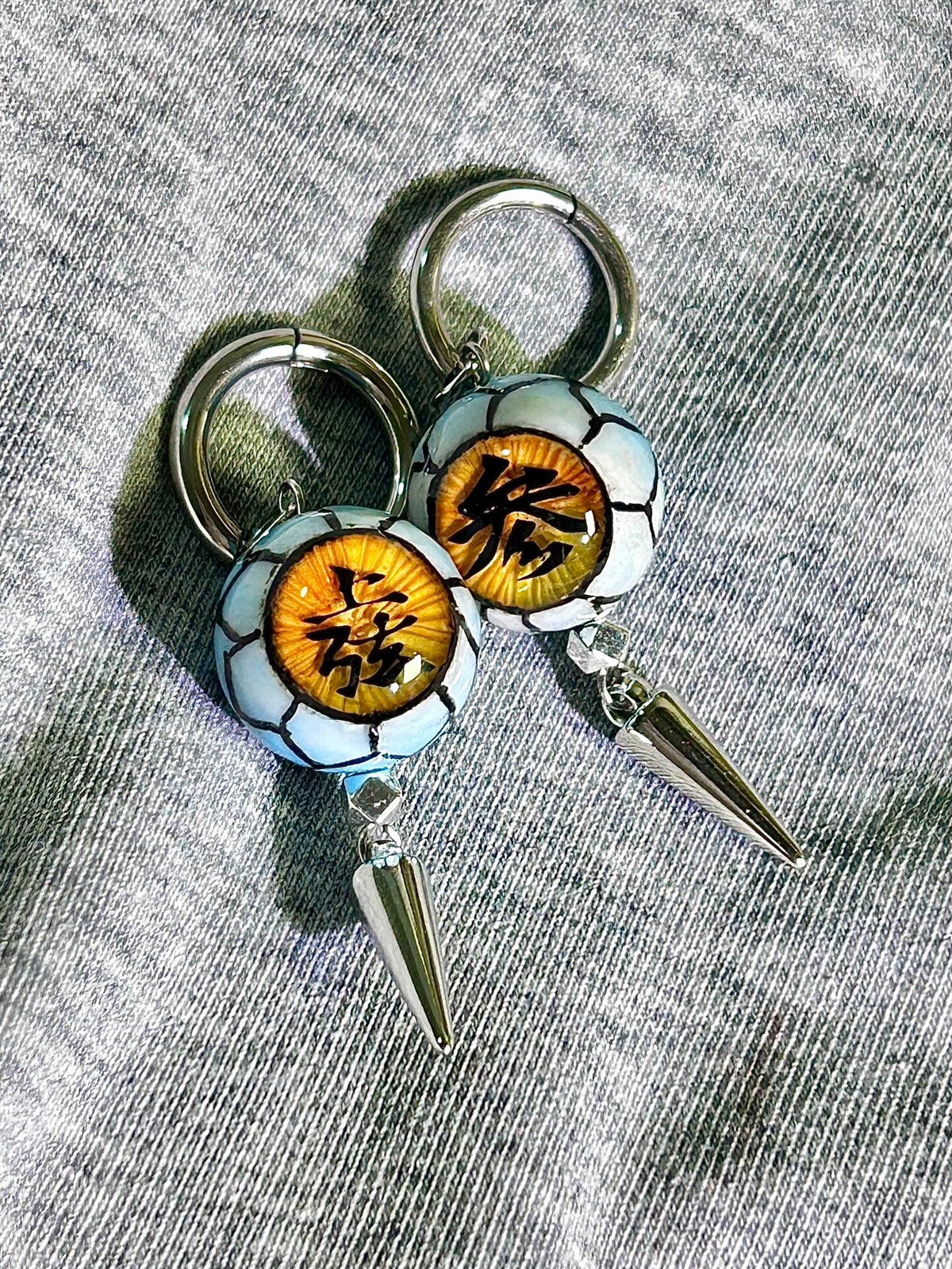 Destructive Death❄️ | Upper Rank Three Akaza Eyeball Earrings - Crux Jewelry product image 3