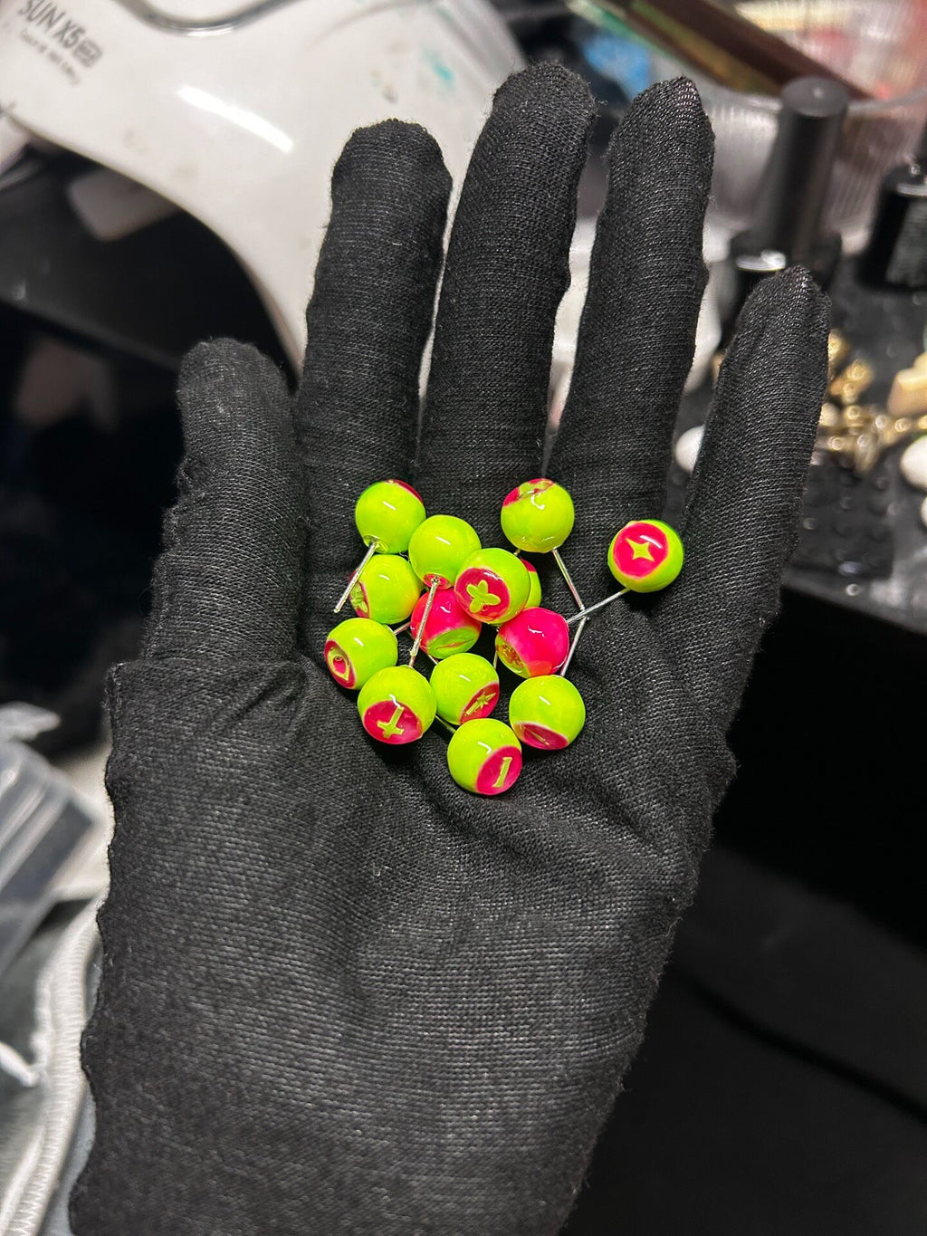 Curse of the Toxic Symbiote | Titanium Neon Cyber-Goth Eyeball Stud - Crux Jewelry product image 1