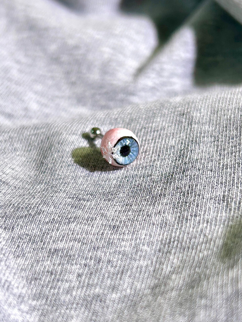 Memories of Snow & The Compass Needle | Titanium Demon Slayer Akaza & Koyuki Eyeball Stud - Crux Jewelry product image 3