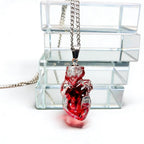 "Blood Ruby" Translucent Red Heart Necklace - Gummy Resin Pendant - Crux Jewelry product image 4