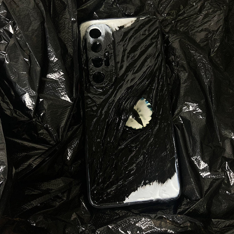 "Abyssal Watcher" Custom 3D Black Texture Phone Case | Choose Your Eye Style - Crux Jewelry product image 5