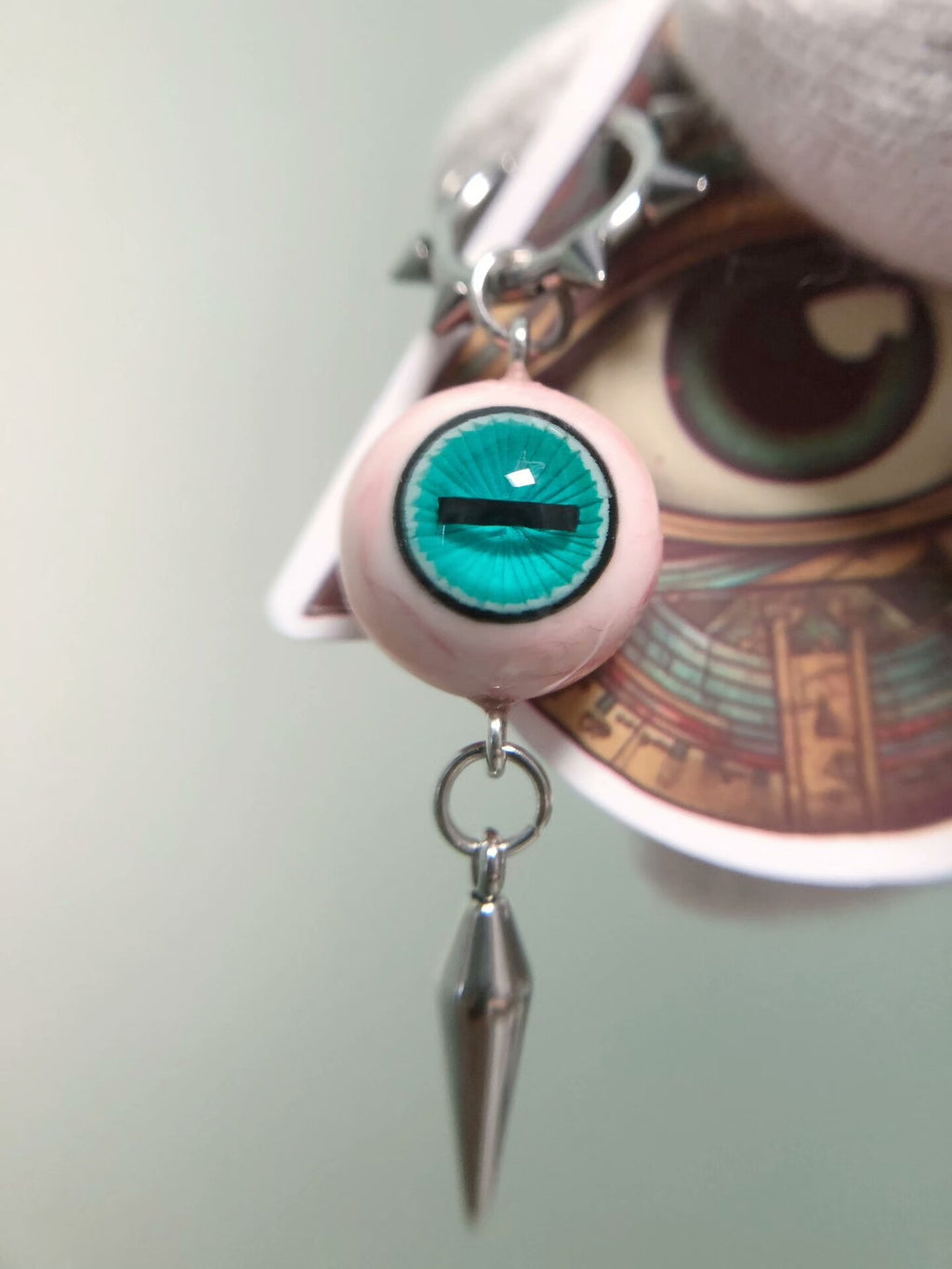 Hypnotic Nightmare | Lower Rank One Enmu Inspired Eyeball Earrings - Crux Jewelry product image 5