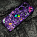"Prismatic Void" 3D Slime Phone Case | Holographic Dragon Eye & Wet Texture Art - Crux Jewelry product image 2