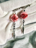 Flesh and Blood | Macabre Body Horror Spike Drop Earrings - Crux Jewelry product image 1