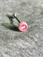 Titanium Horizontal Slit Eyeball Piercing Stud | Goat Eye Labret - Crux Jewelry product image 3