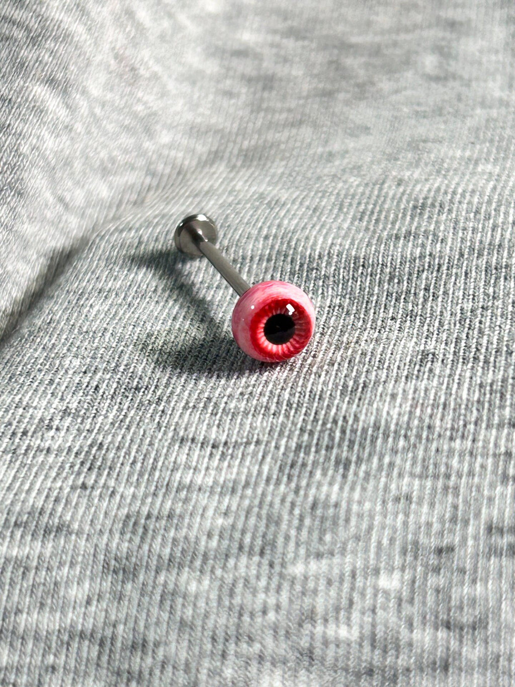 Handcrafted Titanium Monster Eyeball Piercing | Gothic Labret Stud - Crux Jewelry product image 3