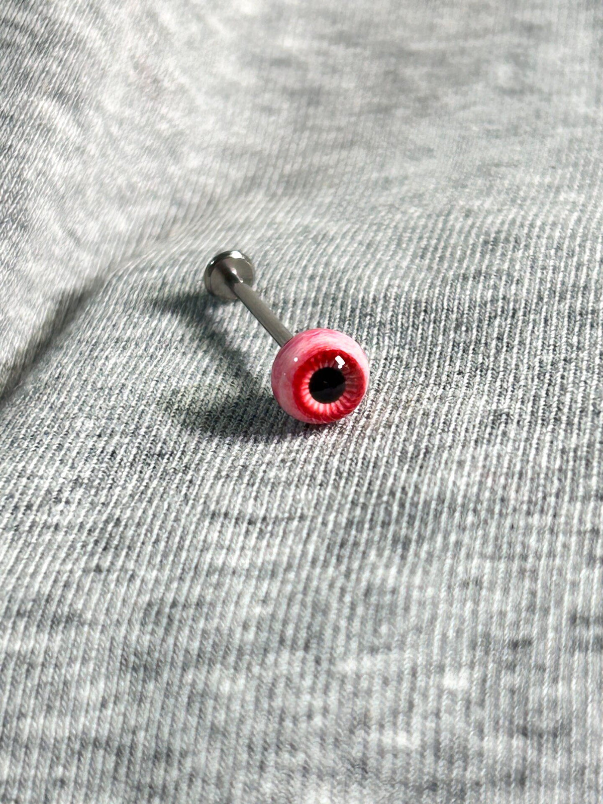 Handcrafted Titanium Monster Eyeball Piercing | Gothic Labret Stud - Crux Jewelry product image 3