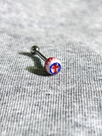Tears of the Fallen Heretic | Titanium Holy Cross Eyeball Stud - Crux Jewelry product image 3