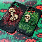 "Eternal Decay" 3D Realistic Skull Phone Case | Handmade Gothic Dripping Texture Art - Crux Jewelry product image 3