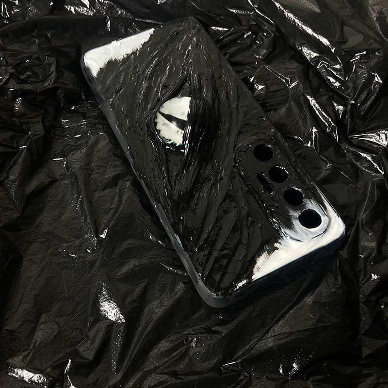 "Abyssal Watcher" Custom 3D Black Texture Phone Case | Choose Your Eye Style - Crux Jewelry product image 6