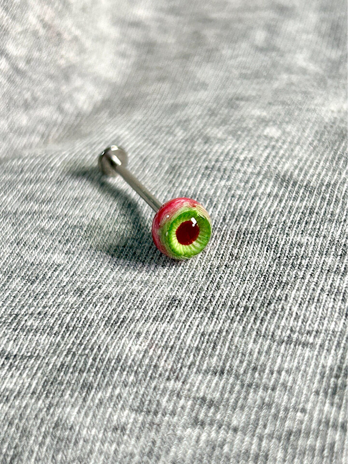 Handcrafted Titanium Monster Eyeball Piercing | Gothic Labret Stud - Crux Jewelry product image 4