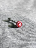 Tears of the Fallen Heretic | Titanium Holy Cross Eyeball Stud - Crux Jewelry product image 4