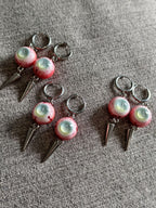 Pair of Sleepless Fiend | Gothic Demon Eye Dangle Earrings - Crux Jewelry product image 4