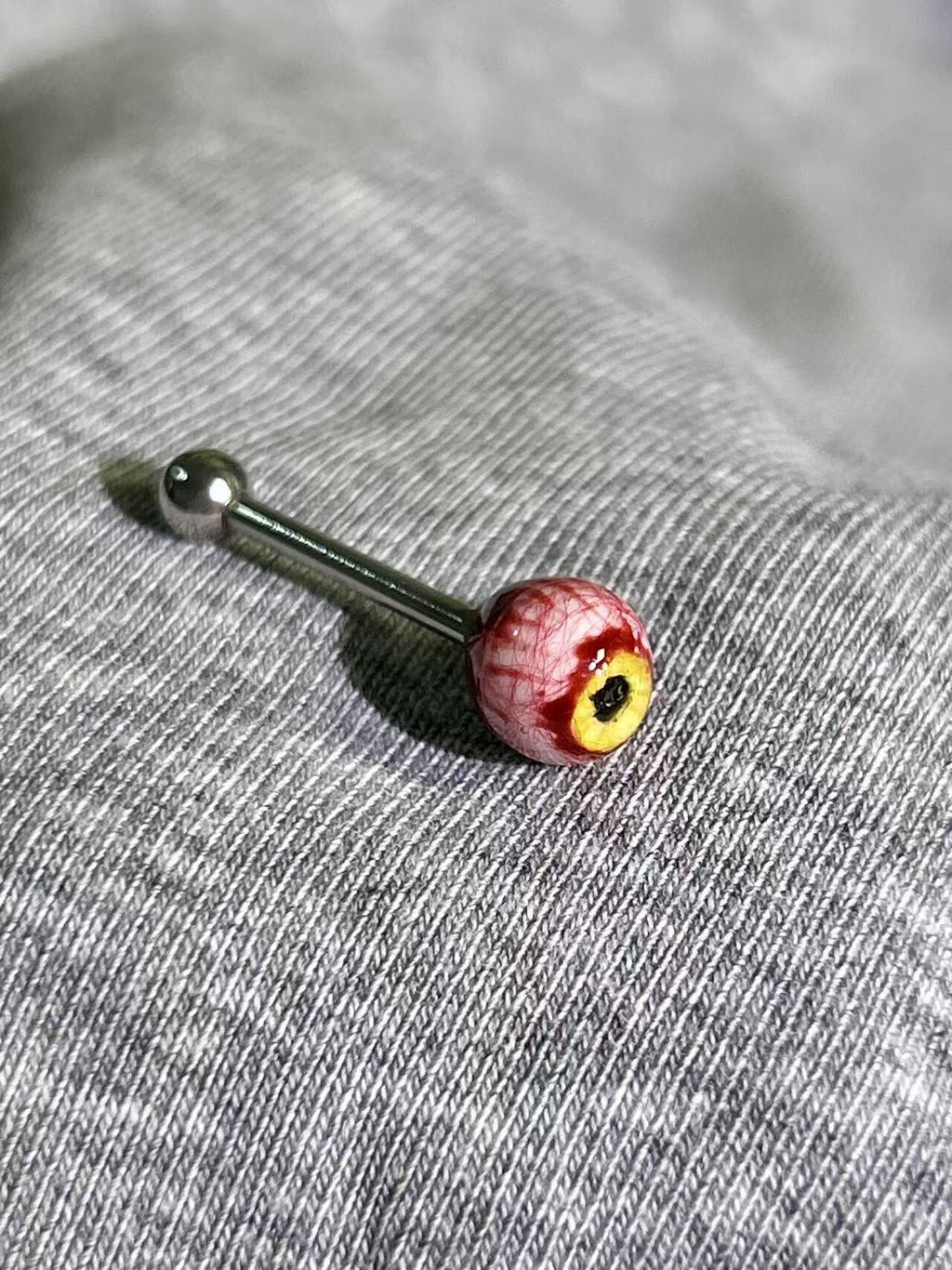 Awakening of the Feral Beast | Titanium Reptile Dragon Eyeball Stud - Crux Jewelry product image 4