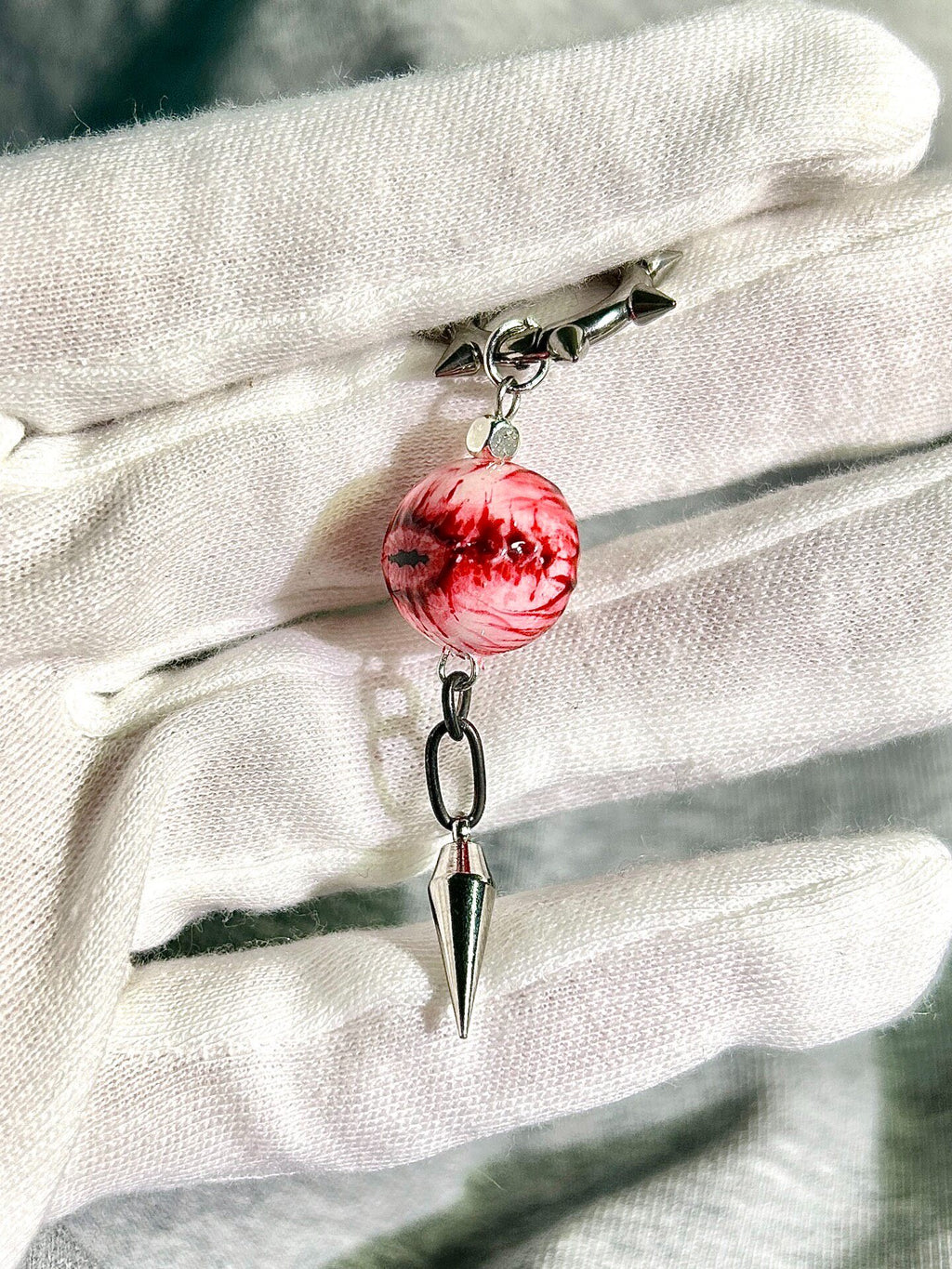 Flesh and Blood | Macabre Body Horror Spike Drop Earrings - Crux Jewelry product image 6