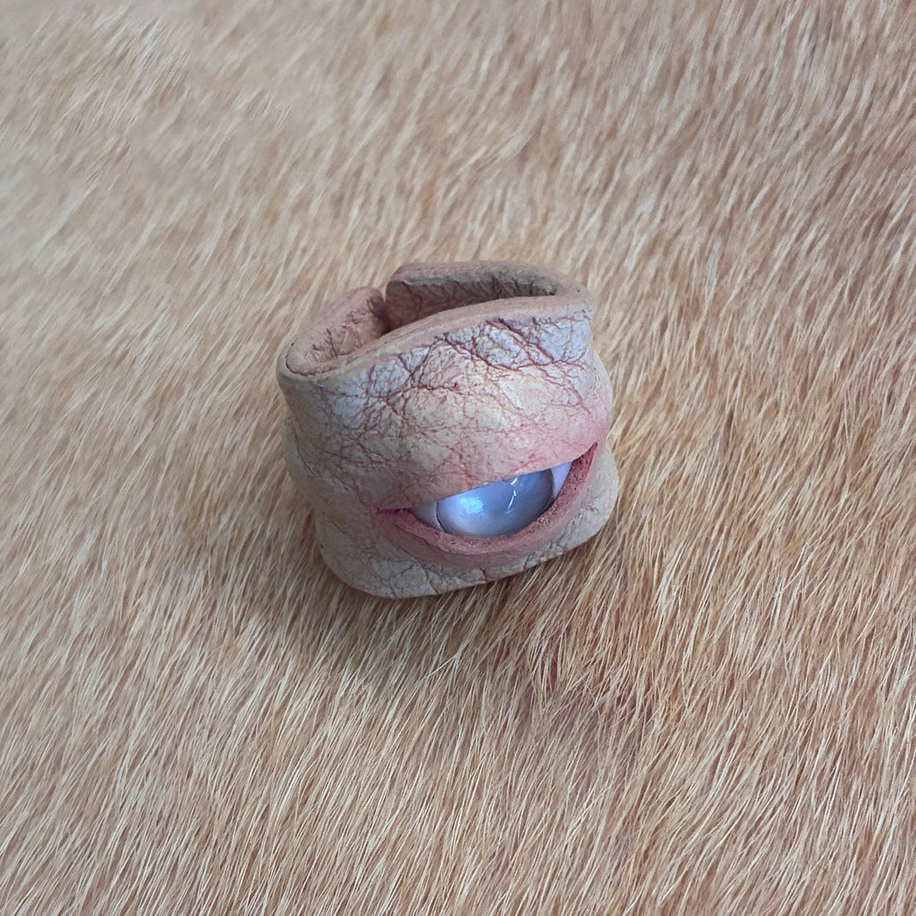 Hyper-realistic Flesh Eye Ring - Silicone Human Skin Eyeball Jewelry - Crux Jewelry product image 4