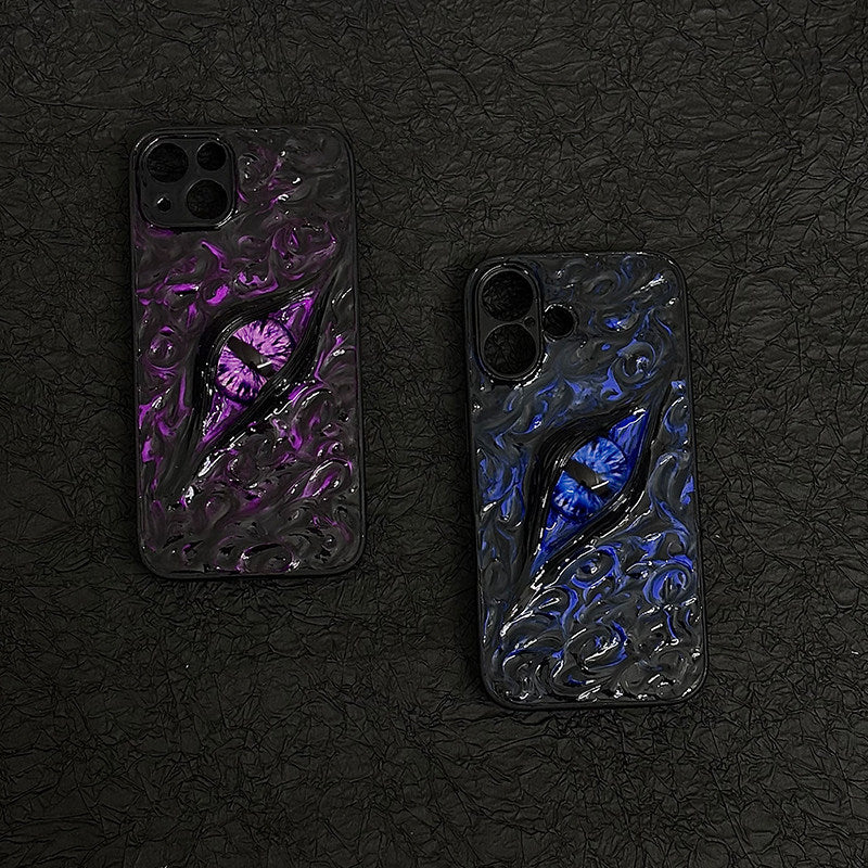 "Elemental Chaos" Marbled Dragon Eye 3D Phone Case | Swirling Texture Resin Cover - Crux Jewelry product image 4