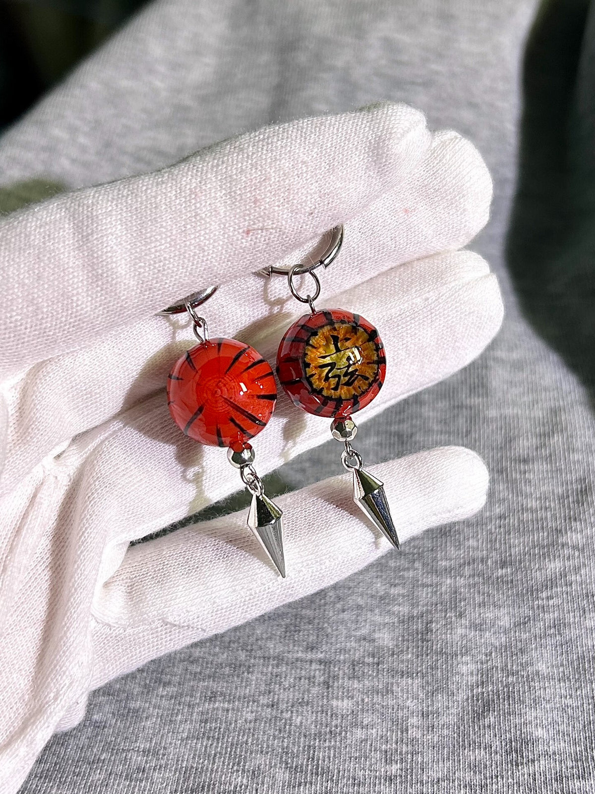 The Primordial Gaze | Upper Rank One Kokushibo Eyeball Earrings - Crux Jewelry product image 1